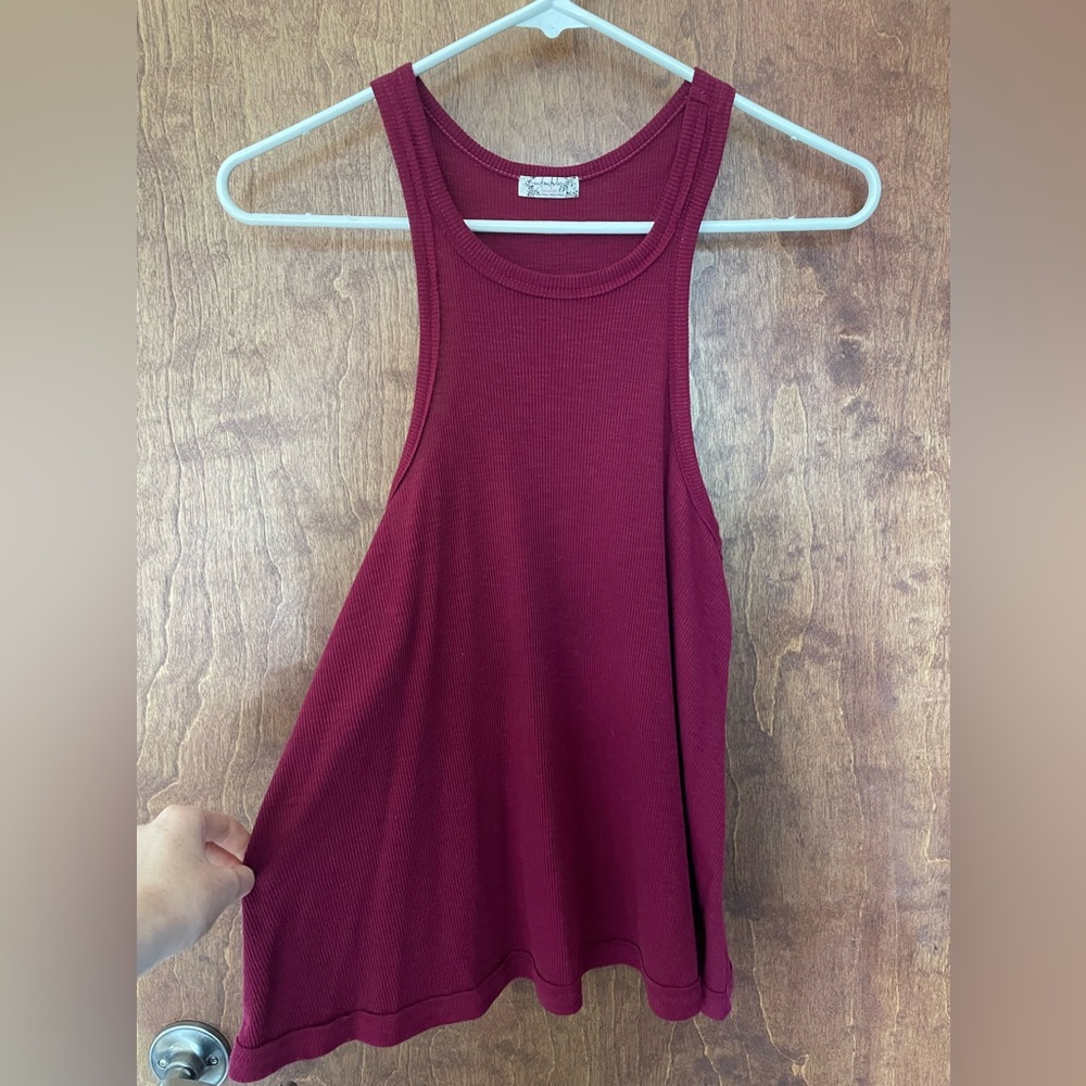 Free People XS maroon tank